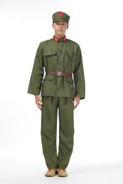 North Korean Soldiers suits stage performance nostalgia Costume Red Guard Clothing America Vietnam War China Air Force Old Army Uniform