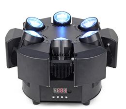 6pcs RGBW Led Moving Head Spider stage Light 6*10w 4 in 1 rgbw Clay party mini led sharpy beam wash moving head lighting