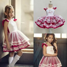 short girl dresses square appliqued lace sleeveless girl pageant gown custom made christening dress
