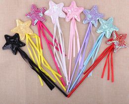 New Colors heart shape star shape Princess Butterfly Fairy Wand Magic Sticks Birthday Party Favor Girl Gift 4Color White Pink Red Yellow