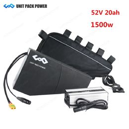 Electric Bicycle 52V 20Ah Samsung Lithium Battery bafang 1000W 1500W BIKE Triangle Battery Pack with 40A BMS 4A Fast Charger