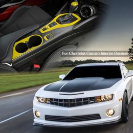 ABS Yellow Gear Position Panel Internal Kit Decoration For Chevrolet Camaro 17+ 4PCS