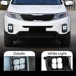 1 Set Car DRL Daytime Running Light For KIA Sorento 2013 2014 LED Daylight Waterproof 12v fog lamp car Styling lights