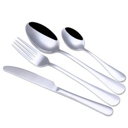 4Pcs/Set Flatware Set Stainless Steel Cutlery Tableware Home Kitchen Bar Knife Fork Spoon 8 Colours