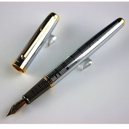 classic Executive Golden and Silver F Bib Fountain Pen Stationery School&Office Writing Pen