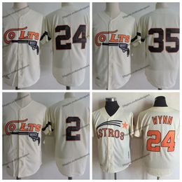 Vintage 1962 Houston Colt .45s 35 Joe Morgan Baseball Jerseys 2 Nellie Fox 24 Jimmy Wynn Cream Jersey Stitched Shirts S-XXXL