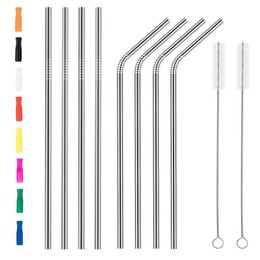 Bend & Straight Stainless Steel Straw for Mugs 20/30oz 6mm/8mm/9mm/10mm/12mm Diameter Drinking Straws for Pearl Bubble Tea Juice