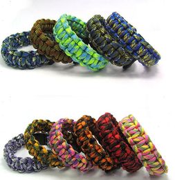 Self-rescue Cord Rope Paracord Buckle Bracelets Military Bangles Sport Outdoor Survival Gadgets for Travel Camping Hiking