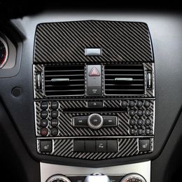 Carbon Fibre For Mercedes Benz C Class W204 Car Inner Gearshift Air Conditioning CD Panel Reading Light Cover Trim Car Stickers Ac185F