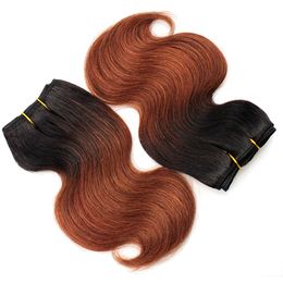 4pcs 200g Brésil Ombre Courtes Extensions De Cheveux 8inch T1b 33 Vague De Corps Humain Cheveux 2019 Trendy Bob Coiffures Pour Les Femmes Africaines