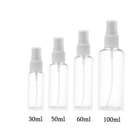 Portable small Transparent Plastic Empty Spray Bottle Refillable Bottles 10ml/30ml/50ml/60ml/100ml Transparent Plastic Empty Spray