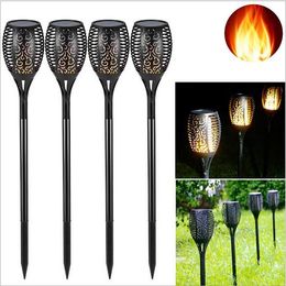 Solar Powered LED Flame Lamp Waterproof 96LED Dancing Flickering Torch Light Outdoor Solar LED Fire Lights Garden Lawn Decoration B5845