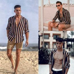 New Camisa Masculina Fashion 2020 Slim Fit Casual Men Shirt Long Sleeve Striped Mens Social Shirts Hot Sale Camisas para hombre