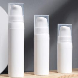 300pcs 5ml 10ml White Airless Lotion Pump Bottle Mini Sample and Test Bottle Airless Container Cosmetic Packaging