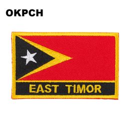 Free Shipping 8*5cm East Timor Shape Mexico Flag Embroidery Iron on Patch PT0050-R