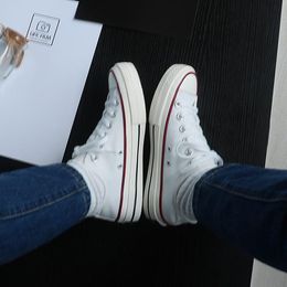 Men Women White Casual Shoes size 35-46 high-top sports low-top classic canvas sneakers men's leisure shoe