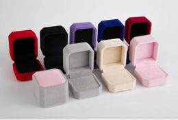 new fashion 9 Colour square velvet Jewellery box red gadget box necklace ring earrings box DHL Free