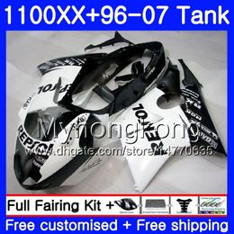 +Tank For HONDA Blackbird CBR 1100XX CBR1100 XX Repsol White HOT 02 03 04 05 06 07 271HM.29 CBR1100XX 2002 2003 2004 2005 2006 2007 Fairings