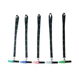 Colorful Portable Innovative Design Lanyard Necklace Acrylic Mouthpiece Tip Silicone Mouth For Hookah Shisha Smoking Pipe Handle Hose