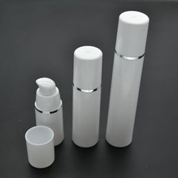 2500pcs white PP 15ml airless bottle white color airless pump for lotion BB cream vacuum bottle Fast Shipping
