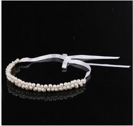 Bridal Headband Necklace Bridal Pearl Headdress White Wedding Dress Accessories Bridal Handmade Jewelry