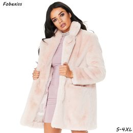 plus size pink fur coat