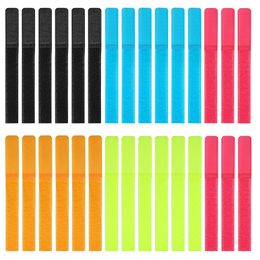 Reusable Cable Ties,Pack Of 30 Hook And Loop Fastener With Five Colors For Cable Sorting Of Wired Headsets,Mobile Phones,And Computers