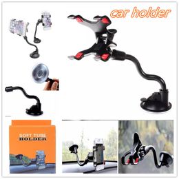 Universal Car Holders Mount with Clip Suction Cup 360 Degree Rotated Windshield Phone Holder For 4.7 inch 6.8inch Cellphone and Box