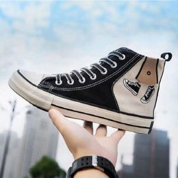 Men Running Shoes Chaussures Graffiti Black White Breathable Comfortable Mens Trainers Canvas Shoe Sports Sneakers Runners Size 40-44 08