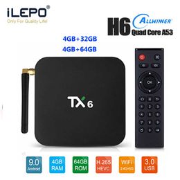 TX6 TV Box 4gb 32gb 64gb Smart Android 9.0 5G Wifi BT5.03d 4k H.265 Receiver