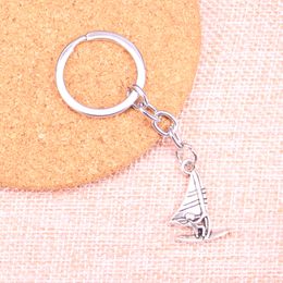 New Keychain 26*16mm windsurfer windsurfing sailing Pendants DIY Men Car Key Chain Ring Holder Keyring Souvenir Jewelry Gift