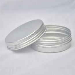 (50pcs/lot)60g Aluminium cream jar ,60ml Gramme metal cosmetics silver container jar screw lid , 2oz empty packaged bottles DIY