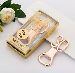 Free Shipping 100pcs/lot New Arrival Gold Digital 30 Opener Beer Bottle Opener wedding Birthday Party Giveaway Gift For Guest SN2997