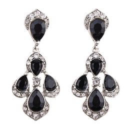 Wholesale-hot new fashion designer exaggerated diamond beautiful zircon crystal chandelier dangle pendant stud earrings for women girls