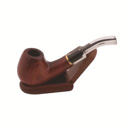 Old mahogany carved tortoise shell pipe portable white tail cigarette Philtre pipe