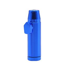 Nice Colourful Bullet Shape Snuff Snorter Sniffer Powder Aluminium Alloy Portable Innovative Design Smoking Pipe Accessories High Quality