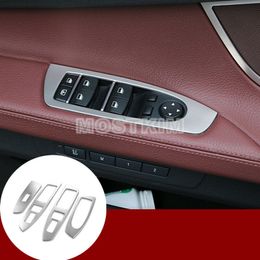 Interior Door Window Switch Button Cover Trim For BMW 7 Series F01 F02 2009-2015