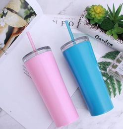 Stainless Steel Tumblers Vacuum Insulated Dazzling Cup with Lid and Straw Double Wall Vacuum Cups Outdoor Water Bottle GGA2360