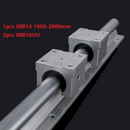 1pcs SBR16 1900mm/2000mm support rail linear guide + 2pcs SBR16UU linear bearing blocks for cnc router