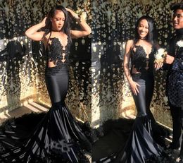 New Mermaid Prom Dresses South African Black Girls Formal Pageant Holidays Wear Graduation Evening Party Gowns Custom Made Plus Size
