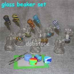 Mini Beaker Heady Bong Dab Rig thick bottom bongs dab rig quartz banger bowl nail oil rigs wax bubbler pipes hookahs water pipe