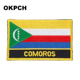 Free Shipping 8*5cm Comoros Shape Mexico Flag Embroidery Iron on Patch PT0092-R