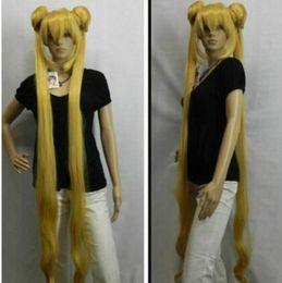 FREE SHIP PING+ + cosplay wig sailormoon Sailor Moon Wasser- Eis auf blonde Double Tiger Card