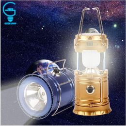 Rechargeable Lantern for Camping Hiking Emergency Lighting Portable Solar Power Collapsible Lantern Outdoor Tent Camping Light