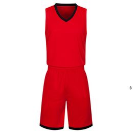 2019 New Blank Basketball jerseys printed logo Mens size S-XXL cheap price fast shipping good quality Red Black RB011AA12