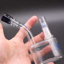 Hand Glass Water Bongs Hookahs Mini Blue Heady Dab Rig 5Inch 14mm Joint Bowl Nail for Smoking