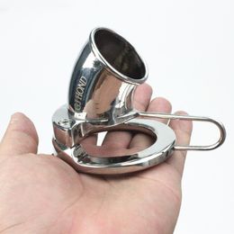 6 Sizes Cockrings Stainless Steel CB Chastity Cock Cages Open Curved Shape Penis Coop Male Bondage Devices Sex Toys for Men BB349