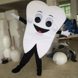 2018 Factory sale hot Tooth Mascot Costume Adult Size Halloween Chirstmas Party Costumes Fancy Dress Free Shipping