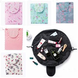 Makeup Bags Organiser Drawstring Cosmetic Bag Lazy Animal Flamingo Travel Make Up Pouch Storage Wash Bag Toiletry Kit Case Gift CZYQ4759