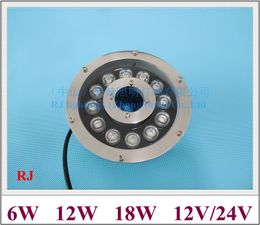 LED underwater light swimming pool light fountain light 2019 new style under water lamp 6W 9W 12W 18W IP68 AC12V input